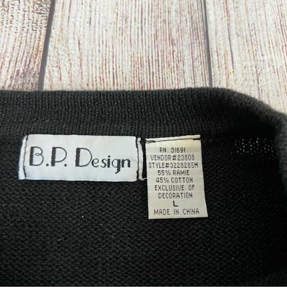 B.P Design Vintage Snowman Holiday Sweater Large - Picture 4 of 6